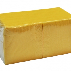 Салфетки бумажные 2-слойные 33х33 желтые 200 штук в упаковке в коробке 9 упаковок